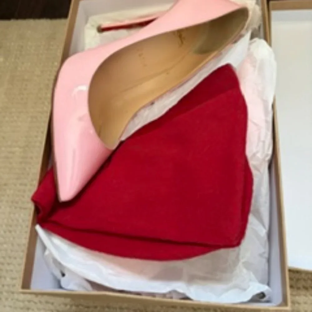 Patent pink Louboutin pumps - Picture 5 of 5